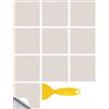 Hixingo Piastrelle Adesive Cucina Bagno, 20 Pezzi Mattonelle Adesive Cucina Piastrelle Bagno Adesivi PVC Pannelli Decorativi Tinta Unita per Mobili e Pareti (Cachi,20x20cm)