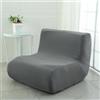 Surwin Fodera per Sedia Senza Braccioli, Elasticità Copridivano 1 Posti Senza Braccioli Antiscivolo Singola Fodera Divano per Sedia Hotel Salotto (Plaid Grigio Scuro)
