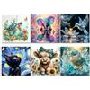 Muzagroo Art Kit per quadri con diamanti per adulti, kit per pittura a diamante a forma di animali per principianti, artigianato a mano, tartaruga marina, kit con diamanti e uccelli, 30,5 x 30,5 cm, 6