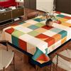 Hixingo Tovaglia Cerata Impermeabile, Tovaglia Plastificata PVC Rettangolare Antimacchia Stile Patchwork Copritavolo Giardino Esterno Proteggi Tavolo per Feste Cucina (Stile Semplice,120x180cm)