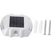 BUGUUYO Luce Solare Segnapasso LED da Giardino Strada Ip68 | 1, 2v 800mah Batteria Integrata, Plastico-metallo Argento, Circa 72h Dopo Carica Completa