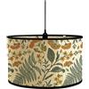 FANSU Paralume E27 Classica Paralume in Tessuto Modello Lampadario Copertura Lampada Accessori Luce Sostituibile Lampada Tavolo Lampada Comodino Paralume a Tamburo (fiore d'epoca 9,30 * 20cm)