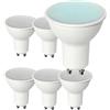 Partenopea® lampada lampadine gu10 max 8w led per interno esterno moderno faretto monoemissione (kit 5 lampadine, Luce bianca fredda 6500K)