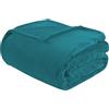 IlGruppone Coperta Plaid Tinta Unita Pile Morbida Calda 210Gr/Mq Flanella di Microfibra Letto Copertina Divano Vellutata Invernale Singolo Matrimoniale - 1 Piazza 140x190Cm - Petrolio