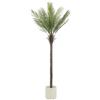 ML DESIGN modern living ML-Design Palma Artificiale 210 cm Piante Artificiali Grandi Piante Finte Tropicale Pianta Artificiale Decorazione in Plastica in Vaso per Interni/Esterni Albero Artificiale Come Vero per Soggiorno