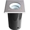 Planetitaly PAVO Faretto calpestabile IP67 segnapassi orientabile LED GU10 8W incasso quadrato terreno cemento luce 4000K giardino ingresso uscita in out 230V (4000K, Quadrato)