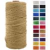 JeogYong Corda di Cotone Naturale Macrame, 4 Fili di Spesso Filato Corda di Macrame per Arazzi, Appendini per Piante, Artigianato Fai da Te, Decorazioni, Confezioni Regalo 3mm x 100m (Caffè)