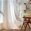 Sutuo Home Tende bianche in stile bohémien per camera da letto, soggiorno, cameretta per bambini, tenda bohemien 1 pannello da 305 cm di lunghezza, ideale per patio, decorazioni natalizie, stile