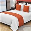 QRGMKL Tinta unita Lavorato A Maglia Bed Runner Copriletto Diamond Bed Sciarpa Coperta di Lusso Biancheria Da Letto Decor Divano Asciugamani per Camera da letto e Hotel-Orange Red||180X60cm for 1.2m Bed