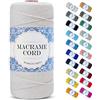 Uiopa Corda Macrame 2mm x 200m, Filo Macrame Corda Cotone Macramè Filo, 3 Fili Cordoncino Cotone Spago Colorata, Cordino per Borse Uncinetto Arazzo da Parete Artigianato Fai Da Te Appendini per Piante