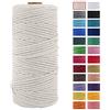 JeogYong Corda di Cotone Naturale Macrame, 4 Fili di Spesso Filato Corda di Macrame per Arazzi, Appendini per Piante, Artigianato Fai da Te, Decorazioni, Confezioni Regalo 3mm x 100m (Naturale)