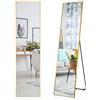 LIFEZEAL Specchio da Parete Lungo, Specchio ingresso Senza Carda Specchiera Rettangolare, 160 x 40 cm per Soggiorno, Camera da letto, Bagno, Moderno ed Elegante (oro)