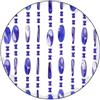 SpazioTessile Tenda Perline Colorate In PVC Antimosca Universale per Porta Finestra 8 Varianti (Blu, 140x230 112 Fili)