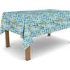 BANZAII TEXTILE INNOVATOR ONLINE Banzaii Tovaglia Plastificata 140x100 cm, Copritavolo Antimacchia in PVC da Esterno e Interno Facile Da Pulire Nella Misura Che Vuoi - Capri Azzurro