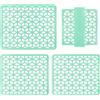 IlGruppone Set 4 Pezzi Tappetini per Lavello Scolapiatti Gocciolatoio Flessibile in PVC Accessori Cucina Protettivo Antifraffi Lavandino Cucina Prodotto Italiano - Acqua Marina