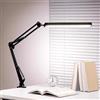 TEK ONE Tecnologia Lampada da Tavolo con Gancio Dimmerabile - Luce a Clip Pieghevole con 3 Tonalità di Colore, Braccio Regolabile a 360°, 80 LED, Luce da Scrivania per Lavoro, Studio, Ufficio, Gaming