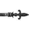 emmevi Bastone Tenda Ferro Estendibile 120-210 A Muro Asta Scorritenda Binario Anelli Staffe Nero_Argeto