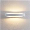 Dopastore Applique da Parete LED 12W Design Rettangolare Bianco Doppia Emissione di Luce Sopra e Sotto Lampada da parete Da Interno Stile Moderno IP20 Per Camera Salone (Luce calda 3000K)