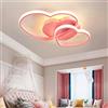 Lfoute Lampada Da Soffitto A LED Moderna Forma Di Cuore Lampadario Per Bambini Dimmerabile Con Telecomando Camera Da Letto Ragazzi Ragazze Soggiorno Lampada A Sospensione Interni,Rosa