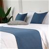 QRGMKL Nord Europa Letto Runners e Cuscini Coordinati Moderno Corridore Semplice Letto per Piede del Letto Morbido Sciarpa Letto Protector per Camera da Letto Hotel-Light Blue||2 Pillowcases(45X45cm)