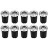 Partenopea Kit 10 Faretti Segnapasso LED Calpestabili 10W 230V GU10 da Incasso IP65 Impermeabili Acciaio Inox per Esterno Viali Giardino Sentieri Pavimento Carrabile Illuminazione Outdoor
