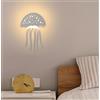 Partenopeautensili® Applique a led lampada per interno moderna luce da parete a muro lampada 8W illuminazione by universo (Medusa, Cambia 3 tonalità luce bianca)