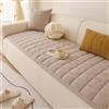 Generico Coperta Decorativa Copertura Divano A Spina di Pesce 1 2 3 4 Posti Copridivano in Ciniglia Spessa Copri Cuscino Seduta Divano Antiscivolo per Tutte Le Stagioni (60x150cm,Beige)