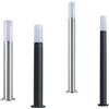Dopastore Lampada da Terra Per Esterno Con Attacco E27 Lampione Moderno Nero e Argento IP65 Per Giardino Sentieri Terrazza (100 cm, Acciaio)