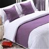 QRGMKL Premium Bed Runner per Il Piede del Letto, Tinta Unita Sciarpa da Letto in Cotone Lino copriletto Decorazione della casa Camera da Letto dell'hotel Bedding-Purple||240X50cm for 1.8m Bed