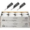 EDZARD "Wenzel Maxilights" - 32 lumini maxi in alluminio, colore bianco, diametro 58 mm, altezza 22 mm, senza profumo, con 3 mini accendini lunghi 11 cm