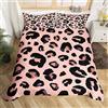 Homemissing Set copripiumino con stampa leopardata, copertura per cuscino decorativa con motivo di ghepardo rosa, per ragazzi, ragazze, animali, biancheria da letto, copriletto per donne, uomini