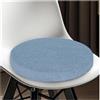 ELYSYSRL Cuscini Rotondi per Sedie Cucina 30/35/40/45/50cm Cuscini per Sedie Antiscivolo per Sedie da Pranzo,Esterno, Giardino, Cucina, Ufficio, Soggiorno(Azzurro Chiaro,50x50x5cm Thick)