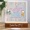 D&Vlab Lampada a led da notte personalizzata con Nomi alunni classe e sezione Luce notturna in Plexiglass Trasparente cornice in legno - Idea Regalo Maestra Insegnante fine anno Scolastico ''LOVE INSEGNA''