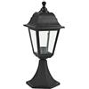 Dieffematic Zeus Nova Line GV405B Lampioncino Esterno - Applique Verticale E27, IP44, Nero, Plastica e Vetro
