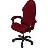 OQHAIR ergonomico Coprisedia da gaming Jacquard elasticizzato Rivestimento per sedia da gioco Antiscivolo antipolvere con 2 coperture per braccioli con cerniera -vino rosso