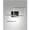 Fabas Luce Plafoniera BARD a led moderna 52W Nero 3394-65-101 Fabas Luce