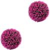 EIOLWJIEO 2 Set di Palline per topiaria per Piante Artificiali per Interni o Esterni Sfere Decorative in plastica Finta bosso di Lunga Durata Viola 30 cm, Viola 30 cm 2Insieme