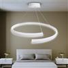 MAKA change your life quality MAKA Lampadario a Sospensione Moderno LED | Lampadario Sospeso per Camera da Letto, Soggiorno Moderno a Spirale | 100W 11000 Lumen | Luce Fredda 6500K| Diametro 74 cm