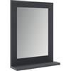 Vicco Specchio da bagno Vilda, Grigio, 40 x 50 cm, per la conservazione di accessori da bagno e prodotti per la cura