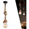 Chao Zan Lampada Regolabile Creativa Lampadario Canapa Fai Da Te Per Corda di canapa E27 Lampada a sospensione Industriale Stile Retrò Lampadario a soffitto a sospensione Per Sala Da Pranzo, Ristorante (200cm)
