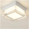 Dopa Dopastore Plafoniera da soffitto Terrazza esterno 9W Lampada LED Impermeabile per Interno ed Esterno - Applique da Parete o Soffitto - 3 Colori CCT 2800K 4000K 6000K - Quadrata/Tonda (Quadrata)