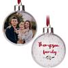 Wanapix | Pallina di Natale Personalizzata con Foto e Testo | Decorazioni Albero di Natale | Addobbo Natalizio | Entrambi i Lati | 8 cm | Ramo di Natale