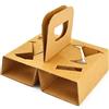 SDG PZ 100 Cestino Avana in Cartone Porta Bicchieri 2 Fori Coffee Cup Holder per Caffe' da ASPORTO Coffee Cup Holder