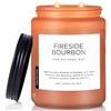 M&SENSE Candele Bourbon accanto al fuoco fortemente profumate. Candela a 2 stoppini in barattolo da 550 g. Durata 110 ore. Candela di soia naturale organica per camera, cucina e decorazione domestica
