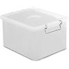 Giganplast 1900M Cassetta con Coperchio, Bianco, 45x35x25 cm