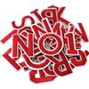 GUYI GYGYL 72 toppe termoadesive con lettere e numeri, lettere rosse dalla A alla Z, numeri 0-9, per vestiti, cappelli, calze, jeans, accessori fai da te
