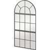 HOMCOMSpecchio da parete moderno a forma di arco, per camera da letto, ingresso e soggiorno, 3 ganci, 76 x 43 cm, nero