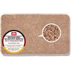 Astra Tappeto antisporco interno 60x100 cm - Zerbino lavabile beige 100% cotone - Entra ASSORBENTE - Tappetino antiscivolo facile da pulire