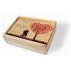 PHOTOCITY Scatola in legno personalizzata - Scatola dei ricordi per Anniversario, San Valentino 17 x 12 Memory box fidanzati con foto idea regalo Per lei Per lui (Personalizzata San Valentino)