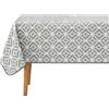DecoMeister Tovaglia 140x180 cm - Copritavolo Antimacchia e Lavabile - Tela Incerata Rettangolare per Tavolo Cucina e Giardino - Impermeabile e Idonea per Alimenti - Griglia Grigia